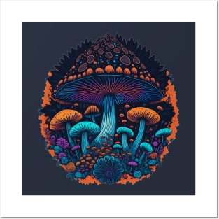 Magic mushroom forest Posters and Art